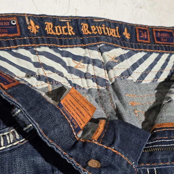 Rock Revival Blue Men's Jeans - Picture 5 of 5
